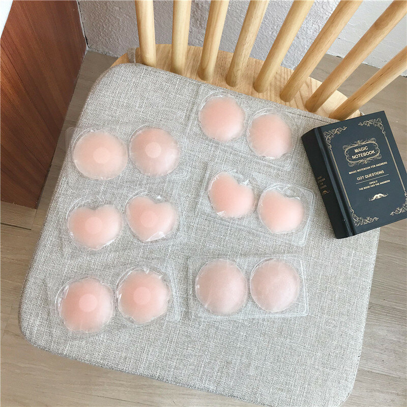 Real photo of new breast patch anti-bump nipple patch breast patch ultrathin breathable silicone swimming invisible breast patch