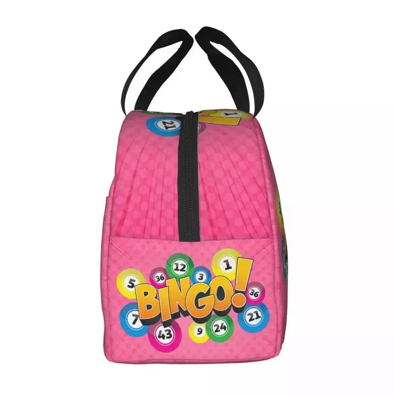 Hot Game Bingo Insulated Lunch Box for Women Portable Warm Cooler Thermal Lunch Bag Kids School Picnic Food Container Tote