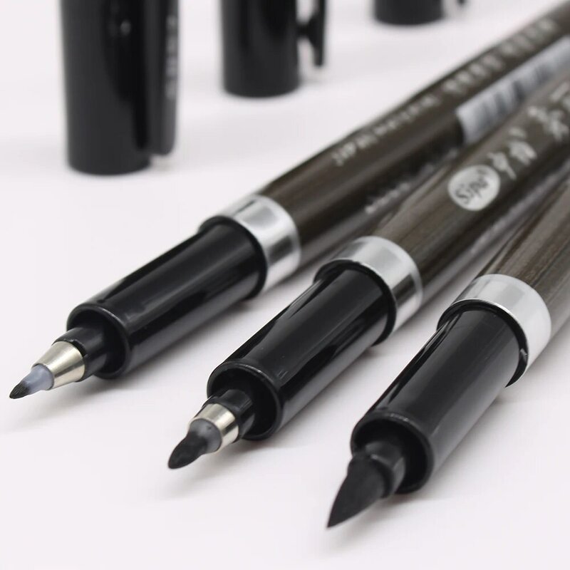قلم خط جميل للطلاب كبير كاي/وسط كاي/قلم توقيع كاي صغير لينة رئيس فرشاة الكتابة القلم نسخ سوترا القلم