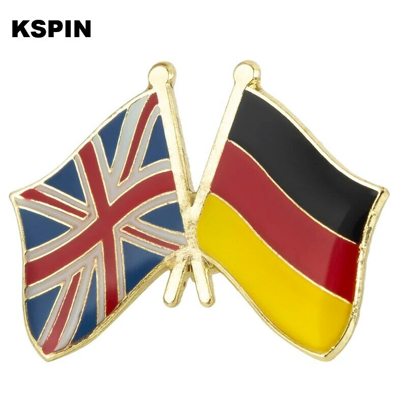 Alemanha Bandeira Badge Brooch, Pinos De Lapela Natural, Lapela De Bandeira
