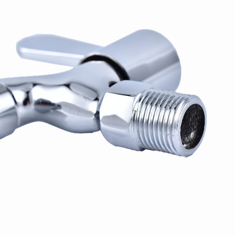 Faucet In-wall Faucet For Washing Machine 1/2\" Threaded 1pc 4-point 95*90mm Alloy Silver Color Home Improvement