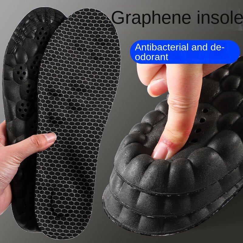 Wkładki do butów ortopedyczna SamRera 4D grafen antybakteryjna dezodoryzacja pochłaniająca pot wkładka sportowe buty do biegania