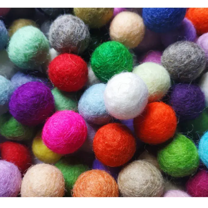 10pcs Wool Felt Balls DIY Craft Supplies Christmas Hand Made Decoration