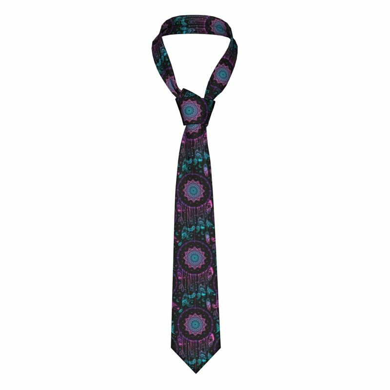Tie For Men Formal Skinny Neckties Classic Men's Ethnic Boho Dreamcatcher Wedding Tie Gentleman Narrow