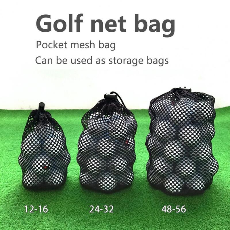 Siatka golfowa torba praktyczna szeroko wykorzystuje zamknięcie sznurkowe torbę piłka golfowa o dużej pojemności dla golfisty torba do golfa torba z uchwytem golfowego