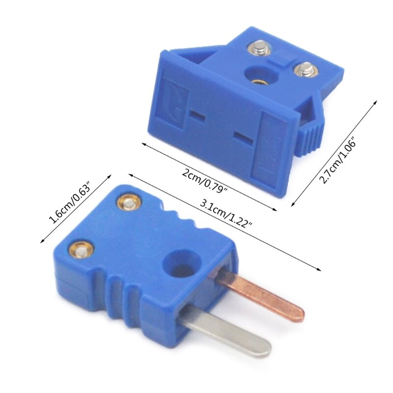 Professional T-Typ Panel Mount Thermocouple Mini Plug Connector Male & Female Plug fitting for Industrial Compact Size
