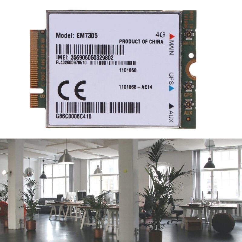 Разблокированный беспроводной стандарт EM7305 Sierra, Gobi5000 FDD LTE/EVDO/DC-HSPA + NGFF 4G WWAN, сетевая карта, мобильный широкополосный дропшиппинг