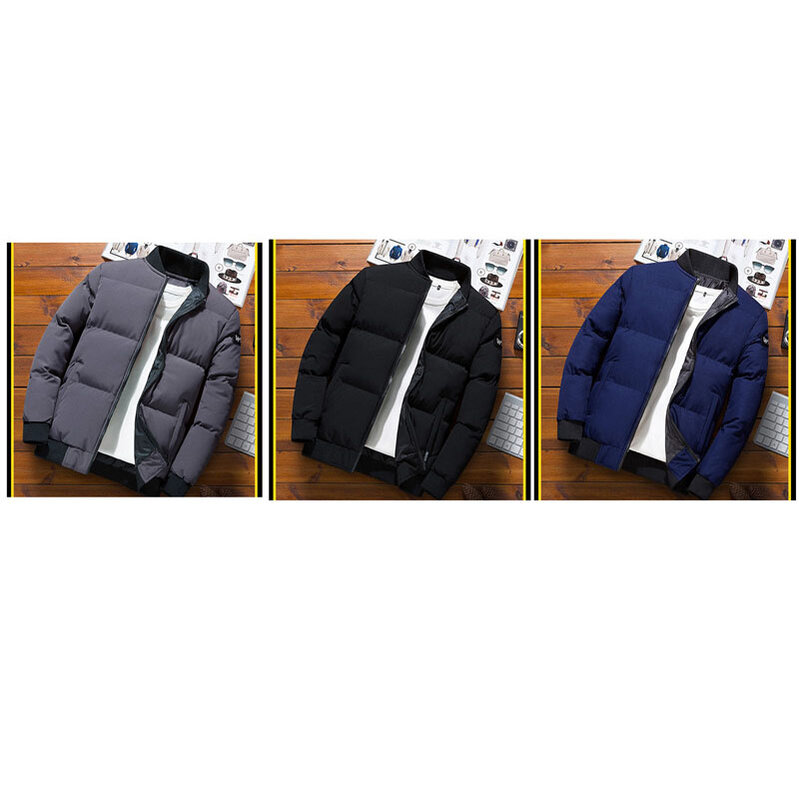 MRstuff-Manteau rembourré en coton épais pour hommes, pardessus de marque, veste rembourrée en duvet, 2024