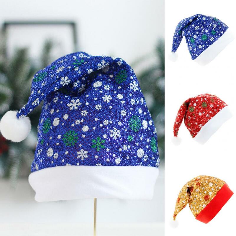귀엽고 세련된 화려한 눈송이 패턴 두꺼운 크리스마스 모자, 가을/겨울용 모자, 가정용 올 매치