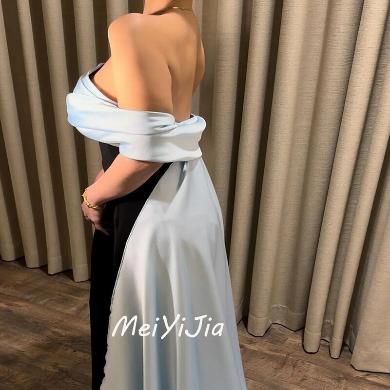 Meiyijia  Evening Dress Saudi Strapless Sleeveless Floor Length Aline  Arabia  Sexy Evening Birthday Club Outfits Summer 2024