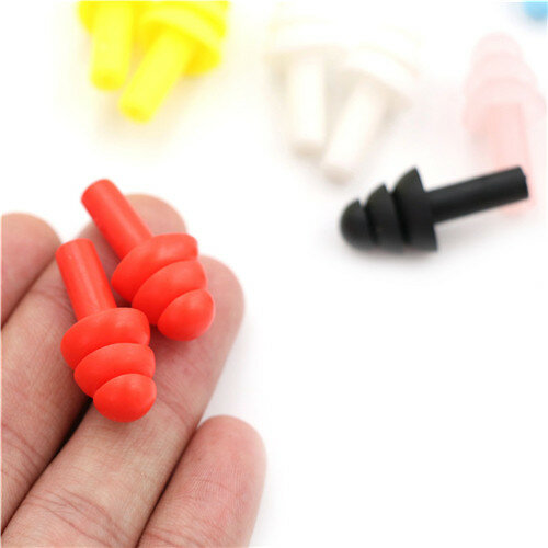 10Pairs Soft Anti-Noise Ear Plug Waterproof Swimming Silicone Swim Earplugs For Adult Children Swimmers Diving