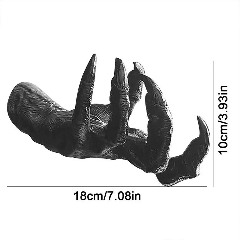 Witch's Demon Hand Wall Hanging Statues Halloween Gothic Horror Wall Sculpture Decor Hanging Jewelry Keys Organizer Home Decor