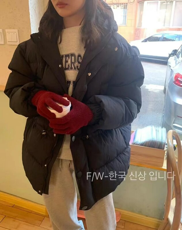 TFY 1-35 2022 zimowe damskie białe puchowe płaszcze solidny koreański styl