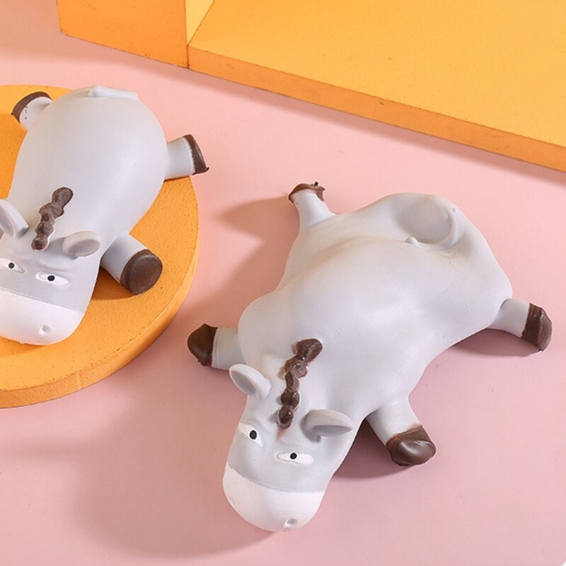 Mainan Licin Keledai Kartun Naik Lambat Mainan Dekompresi Bentuk Keledai untuk Anak-anak Hadiah Pereda Stres Licin