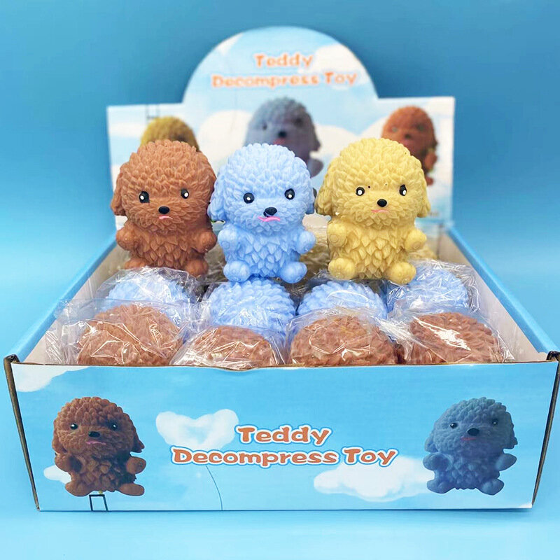 Niedliche Cartoon Tiere Teddy Hund Bär Erwachsenen Stress abbau Spielzeug für Kinder zappeln Spielzeug Entlüftung sball TPR Party Gefälligkeiten für Kinder Geburtstag