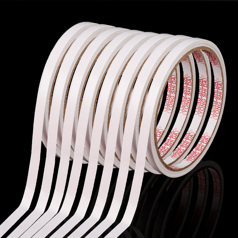 5 Rolls Double Sided Adhesive Tapes Home Office Supplies 8m Length Strong Adhesive Tape for Students Stationary DIY Craft Tools