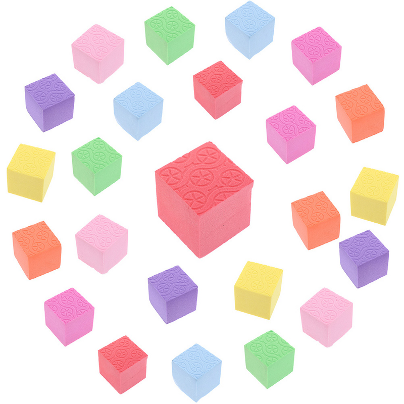 50pcs Colorful Foam Cube Building Blocks Small Building Blocks Early Education Props