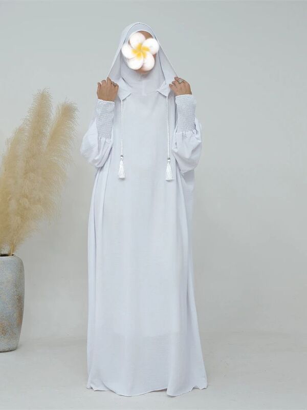 Baju doa Islam Niqab Khimar Muslim Abaya Dubai Turki pakaian Afrika untuk wanita gaun Kaftan jubah wanita Musulmane