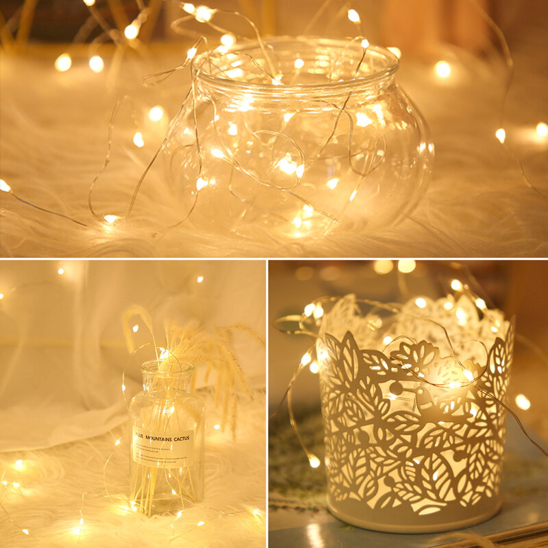 Waterproof USB LED String Lights with Copper Silver Wire - Create Enchanting Fairy Lights Ambiance