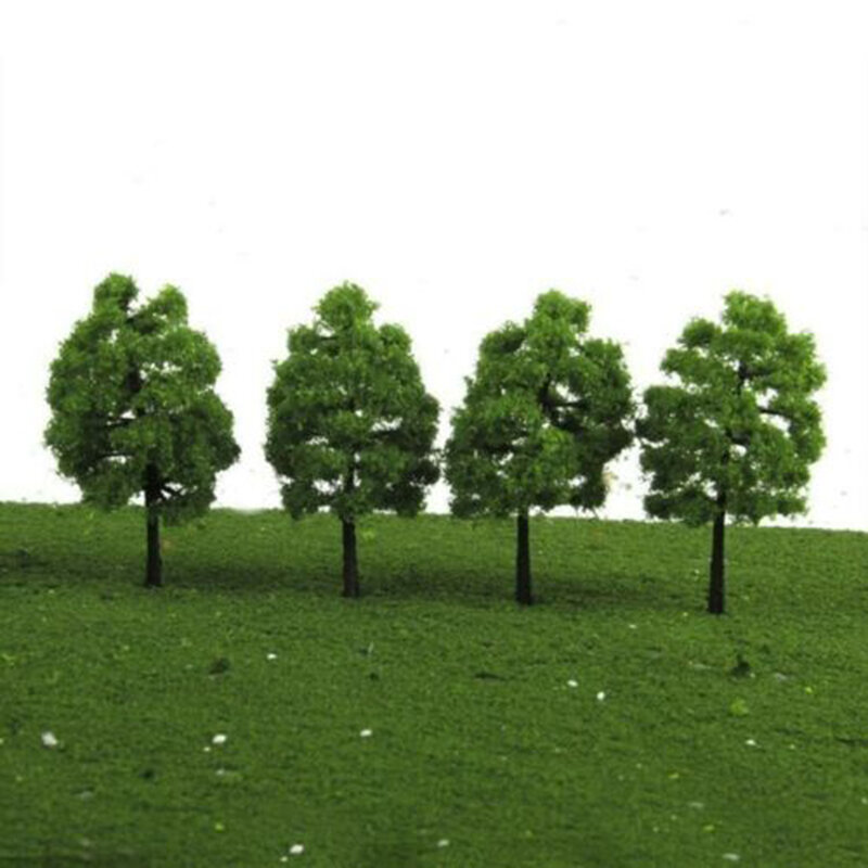 Árboles artificiales en miniatura para decoración de ferrocarril, árboles modelo a escala 1:100, 3,5 cm, 20 piezas, accesorios de paisaje de construcción