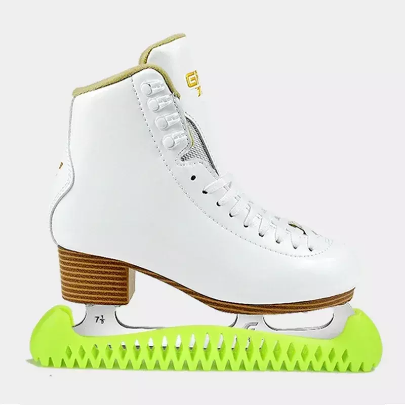 Lâmina protetora ajustável capa para patinação no gelo figura, prevenir a perfuração, scalable manga, skate e hóquei patins, 1 par