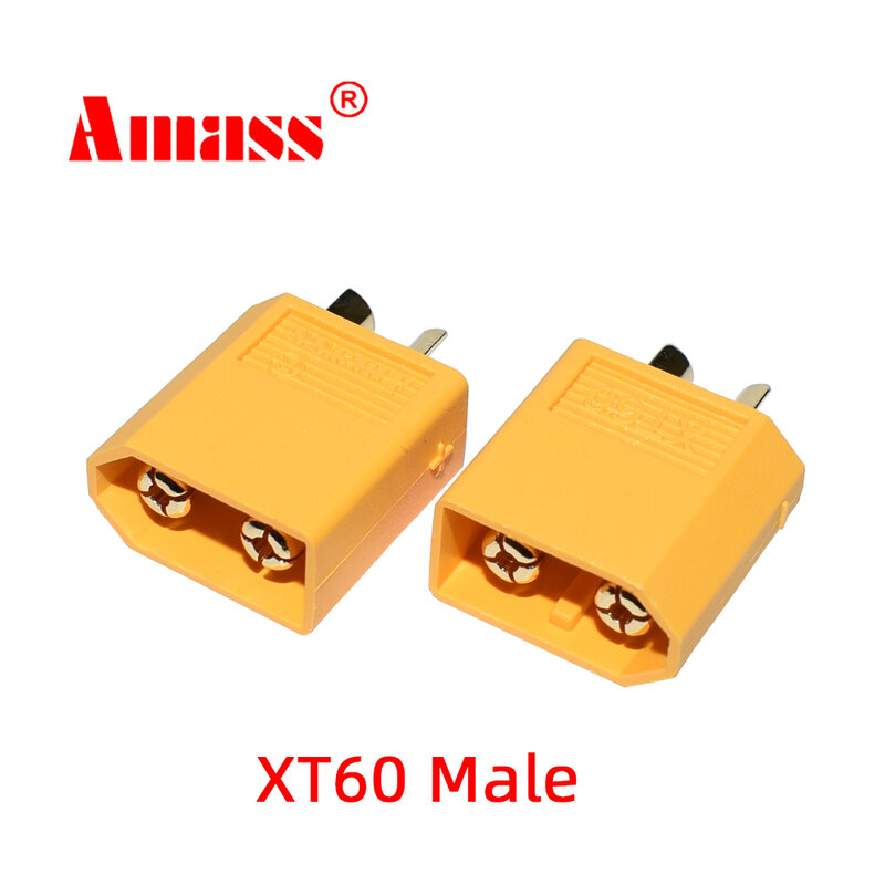 Amass-XT60 Conectores de Plugue Masculino, XT60 Bullet Plugs, XT60 para RC Lipo Battery, Drone, Avião, Acessórios para Carro, Feminino, XT60