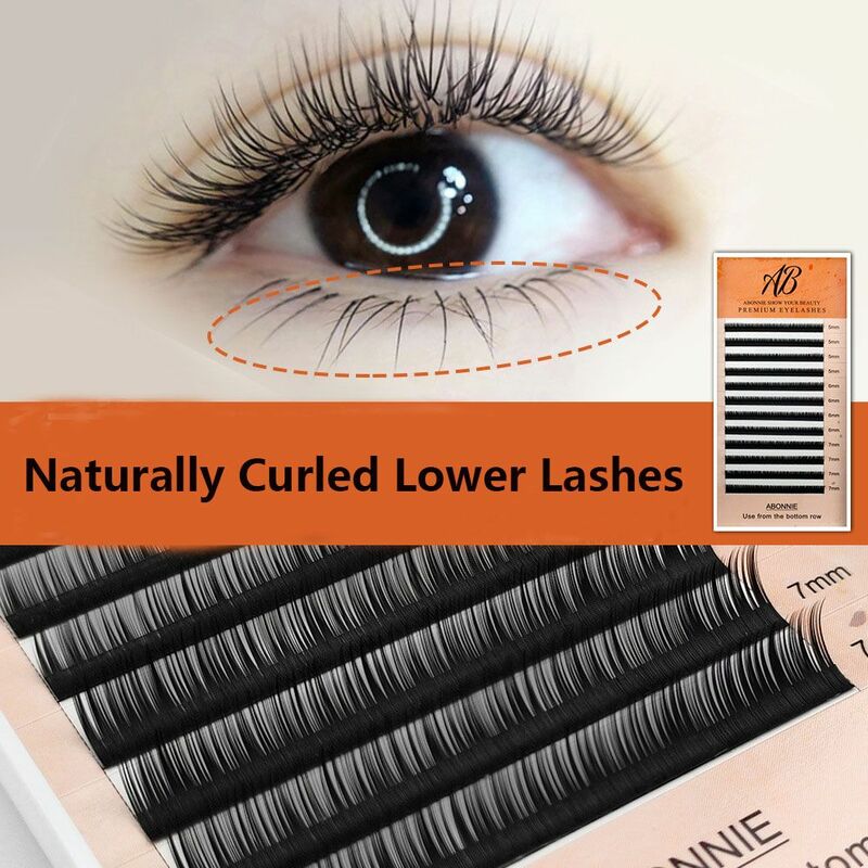 Fashion Curl Makeup Tools Natural Wispy Lash Extension ciglia finte color caramello ciglia inferiori