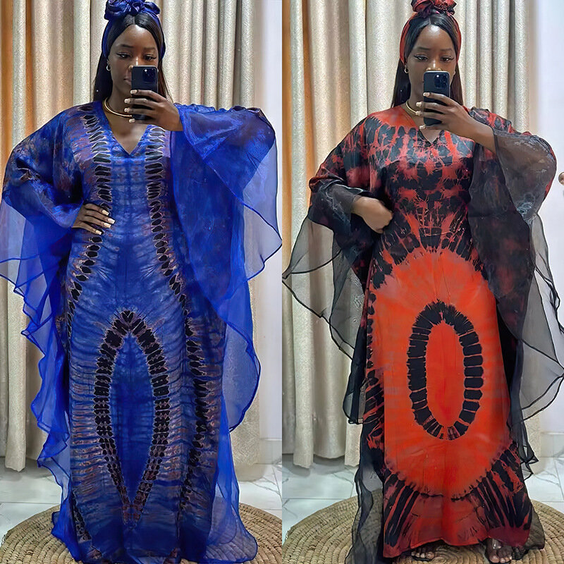 Robe de soirée en maille pour femmes, kaftan ethnique bohème, imprimé africain, vêtements africains, Abaya de Dubaï