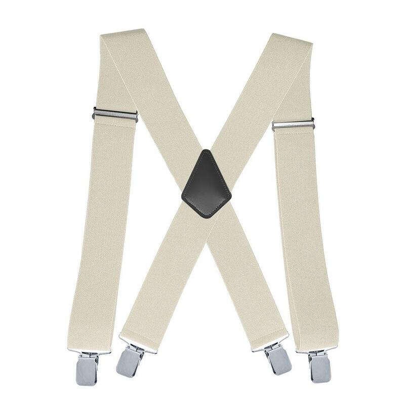 Heavy Duty Work Suspenders for Men Adjustable High Elastic Big Tall Trouser Braces Big Size Work Suspenders with 4 Strong C L4Q9