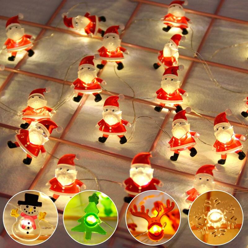 Santa Claus Weihnachten LED Licht String Frohe Weihnachten Dekor für Home 2022 Weihnachten Baum Ornamente Navidad Weihnachten Geschenke Neue Jahr
