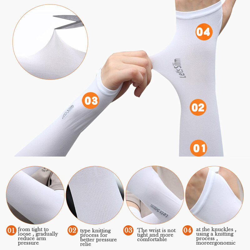 Protezione solare copertura del braccio manicotti di raffreddamento estivi manicotti di protezione solare per pollice esposto in esecuzione Sport all'aria aperta