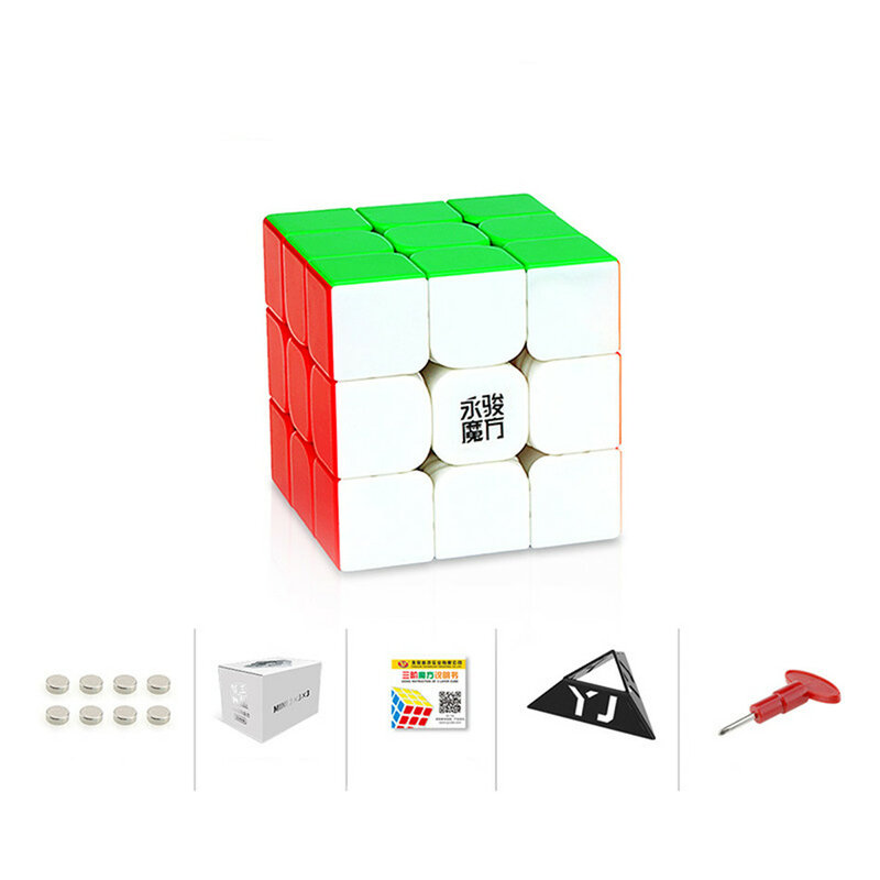 YJ Zhilong-Mini cubes de vitesse magnétiques de petite taille, 3x3 m, 4x4 m, 5x5 m