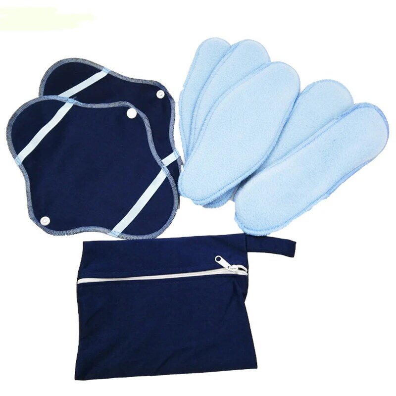 Women Washable Sanitary Napkin Set Reusable Nursing Pad Menstrual Day And Night Maternity Sanitary Pad For Physiological Period