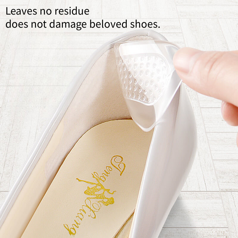 Protectores de silicona para tacones altos para mujer, almohadillas antideslizantes para el cuidado de los pies, plantillas de tamaño ajustable