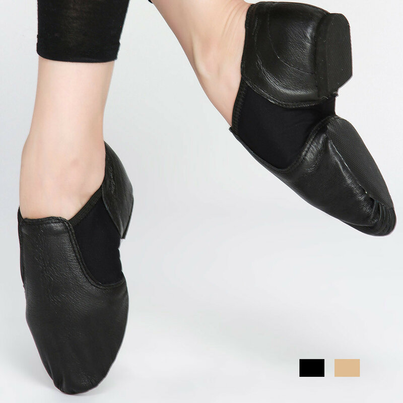 Kleinkind Professionelle Jazz Dance Schuhe Kinder Slip auf Turnschuhe Geniune Leder Schuh für Mädchen Tan Schwarz Schuhe für Baby