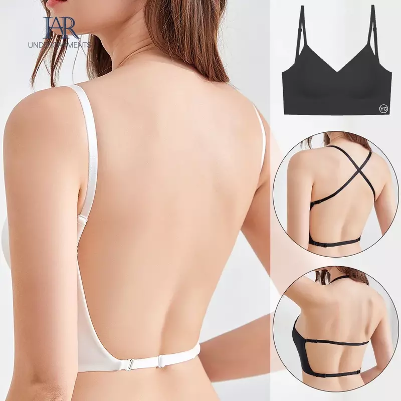 Invisible Bra Backless Bralette Women Bras Without Underwire Seamless Underwear Halter Top Open Back Brassiere Sexy Camisole