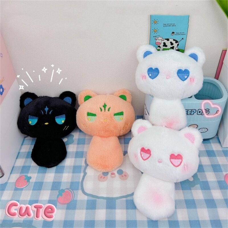 Stuffed Animal Cat Squeak Keychain Decorations Plush Toy Plush Doll Pendant Kawaii Cartoon Cat Plush Keyring Friends Gift