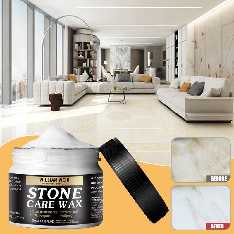 100g Marble Polishing Wax Stone Care Wax Stone Floor Glazing Maintenance Ceramic Tile Wax For Granite Marble Soapstone Quar H5D1
