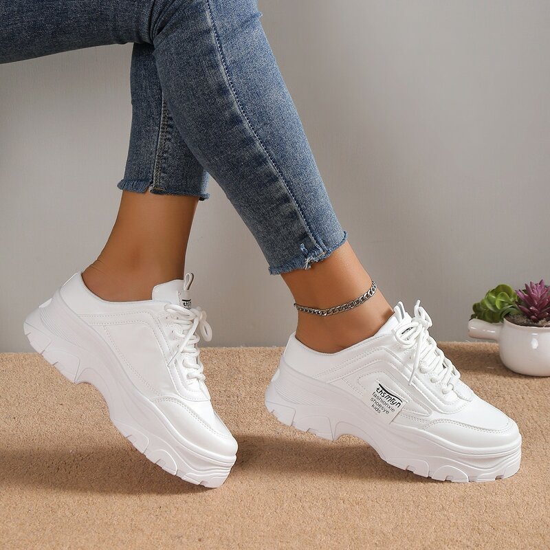 Women Half Slippers Pu Leather Flats Female Retro Low Top Sneakers Mesh Breathable Lazy Walking Outdoor Platform Shoe