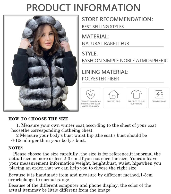 Hooded Fur Vest Women Real Rex Rabbit Fur Gilet New Chinchilla Colored Fur Waistcoat Plus Size Custom