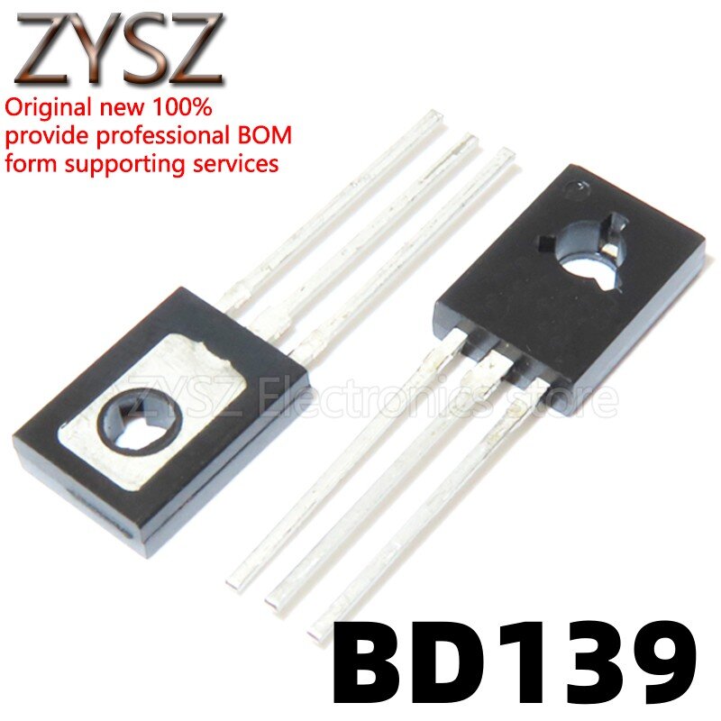 Triodo de transistor de potencia 1 piezas BD139 NPN 1.5A 80V en línea TO-126