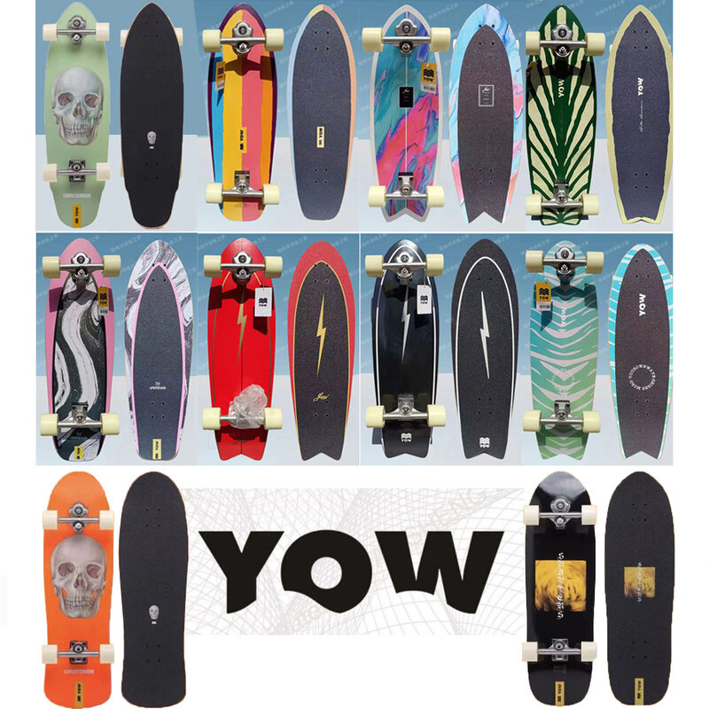Yow surf-mazos de monopatín, ruedas de camiones, rodamientos, kit completo, buena calidad, barato
