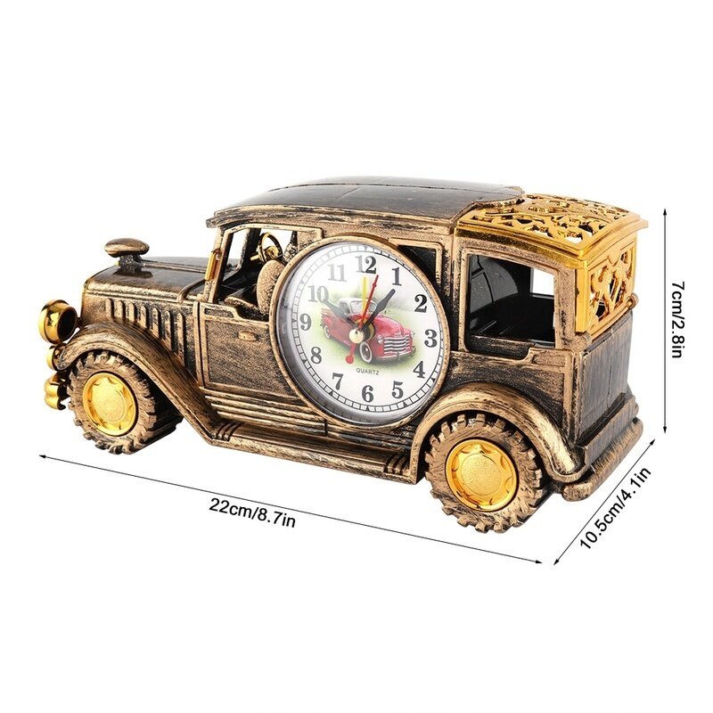 Multi-function Pen Holder Alarm Clock Classical Vintage Car Gift for Students School Supplies Desk Organizer Accessories