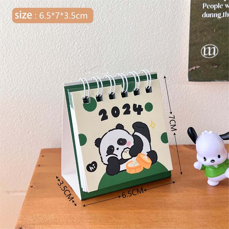 Настольный мини-календарь для студентов, маленькие декоративные часы для ежедневного использования, маленький календарь, 2024
