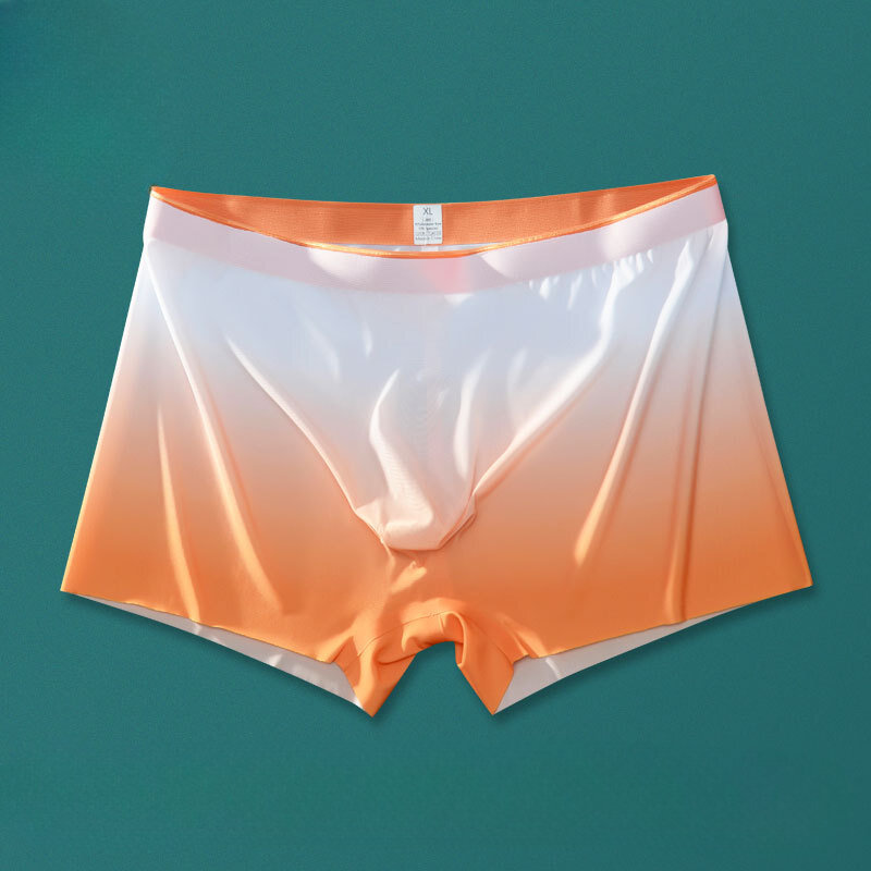 Traceless Underwear Men 5d Convex Trunks Quick Drying Breathable Gradient Underpants Knickers Ultrathin See Through Lingerie