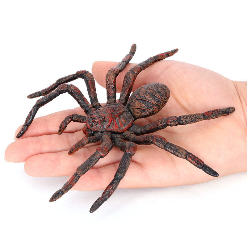 Vendita calda novità bambini divertenti insetto statico modello animale simulazione grande ragno tarantola bambini Halloween scherzo giocattoli spaventosi