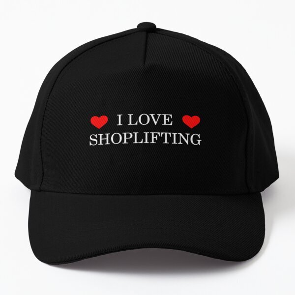 I Love Shoplifting-Gorra de béisbol para niños, sombrero de capó para exteriores, Color sólido, Hip Hop, primavera, verano Pez sol Czapka negro