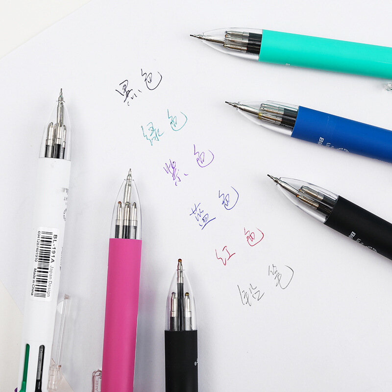 Wielokolorowe zestaw długopisów 6 w 1 z wkładami prowadzą 5 kolorowy długopis i 1 kreatywna wielofunkcyjna marker z rdzeniem ołówkowym