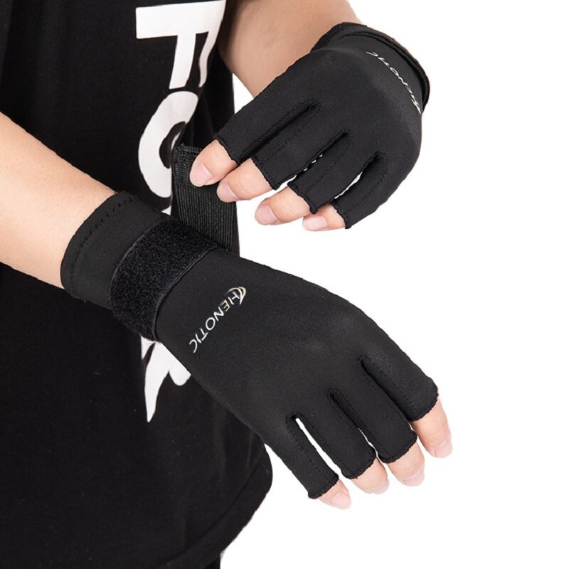 Cổ Tay Nén Arthriti Chống Trơn Trượt Chống Mòn Kéo Dài Thể Dục Guantes Nhẹ Thoáng Khí Nữ Nam Găng Tay Muñequera