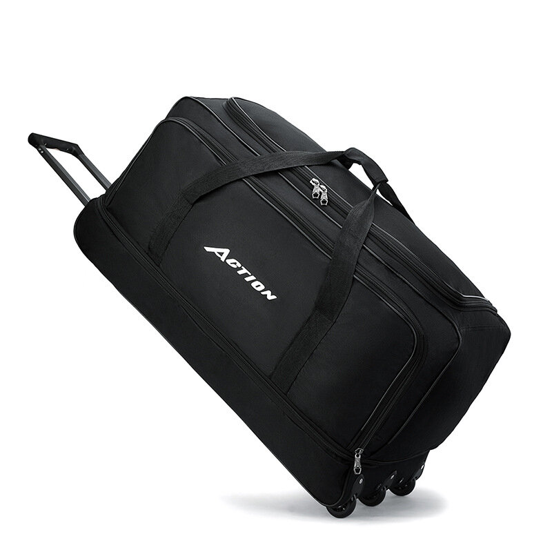 Bolsa de equipaje plegable con ruedas, Maleta de viaje de gran capacidad, bolso de mano impermeable, equipaje rodante